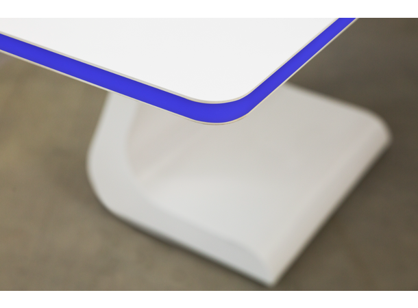 Zaor Vela R White Gloss LED Minimal Design Desk White with Led Kit 