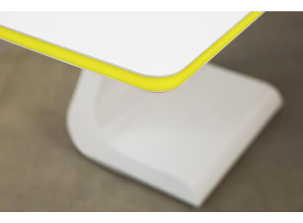 Zaor Vela R White Gloss LED Minimal Design Desk White with Led Kit 