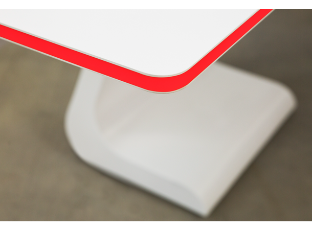 Zaor Vela R White Gloss LED Minimal Design Desk White with Led Kit 