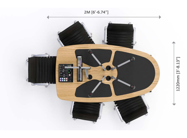 AKA Design PROCAST R5 5 personer akustik bord 