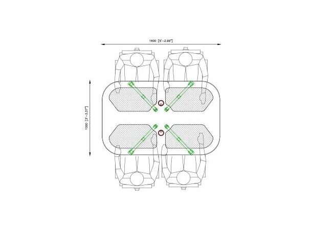 AKA Design ProCast C4 sit-stand desk 4 persons table 