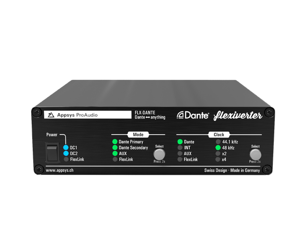 Appsys Flexiverter Dante 64x64 DANTE mot opsjonskort formater 