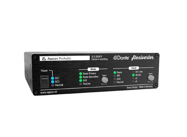 Appsys Flexiverter Dante 64x64 DANTE mot opsjonskort formater 
