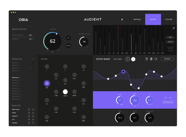 Audient Oria Monitorkontroll Immersive monitor kontroller med DSP 