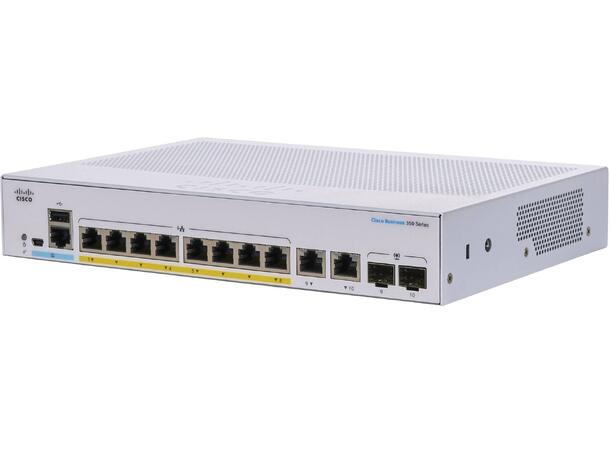 Calrec Cisco CBS350-8FP-E-2G Switch 8+2 port managed POE+ switch 