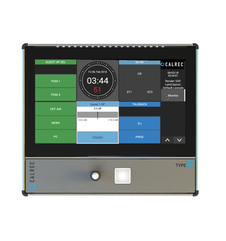 Calrec Type R Small Soft Panel Touch-controllable via the TFT display