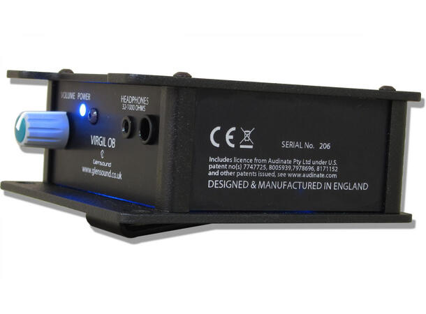 Glensound VirgilOB Hodetelefonforsterker POE Dante linje / Hodetelefon amp 