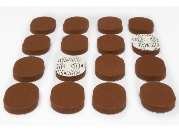 Hide-a-mic Foam-o-pad Brown 16 multipurpose foam pads, brown 