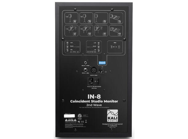 Kali Audio IN-8 V2 Black 3-veis Co-Axial 8",4",1" 140W (60+40+40) 