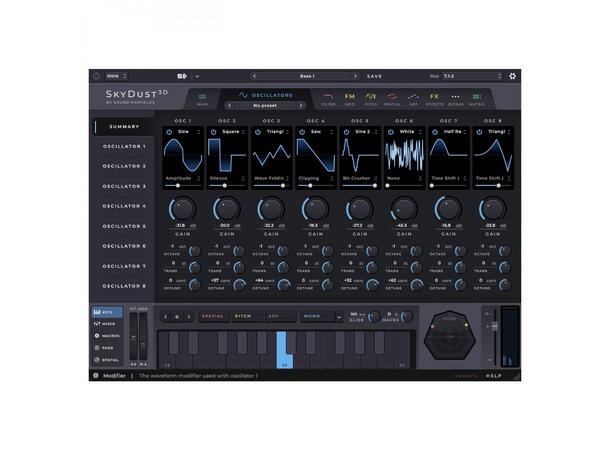 Sound Particles SkyDust Atmos Softsynth i alle Atmos formater 