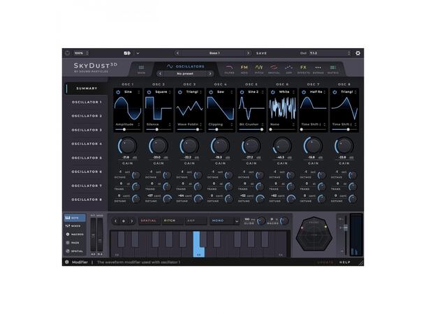 Sound Particles SkyDust Atmos Softsynth i alle Atmos formater