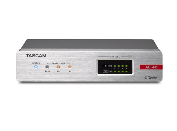 TASCAM AE-4D DANTE Converter DSP 2x AES/EBU In and Out 