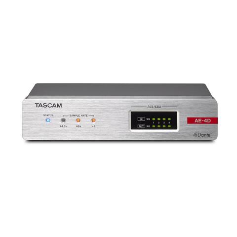TASCAM AE-4D DANTE Converter DSP 2x AES/EBU In and Out
