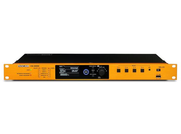 TASCAM CG-2000 clock signal generation Highly accurate, wordclock ins, GPO outs 