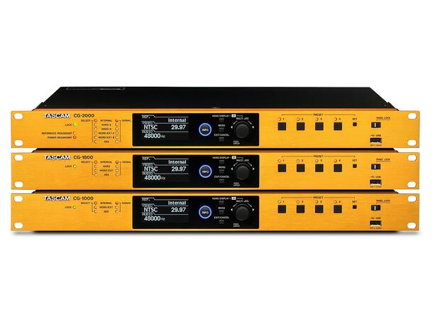 TASCAM CG-2000 clock signal generation Highly accurate, wordclock ins, GPO outs 