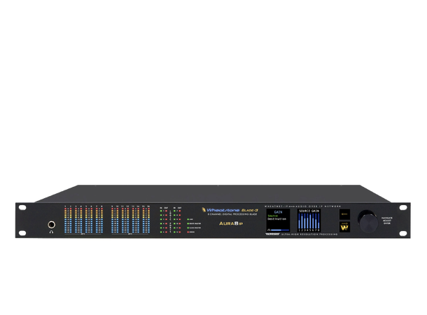 Wheatstone AURA8IP-prosessor Blade IO Eight-channel DSP-basedprocessor AES67