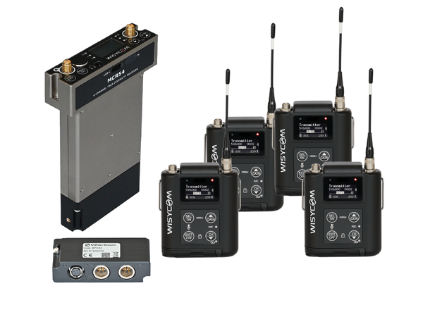 Wisycom MCR54 Quad 4-Channel Receiver m/ 4 x MTP60 Transmitters & BPA54