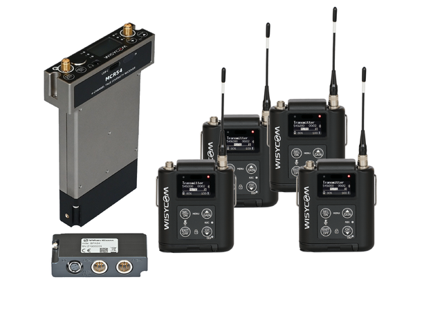 Wisycom MCR54 Quad 4-Channel Receiver m/ 4 x MTP60 Transmitters & BPA54 