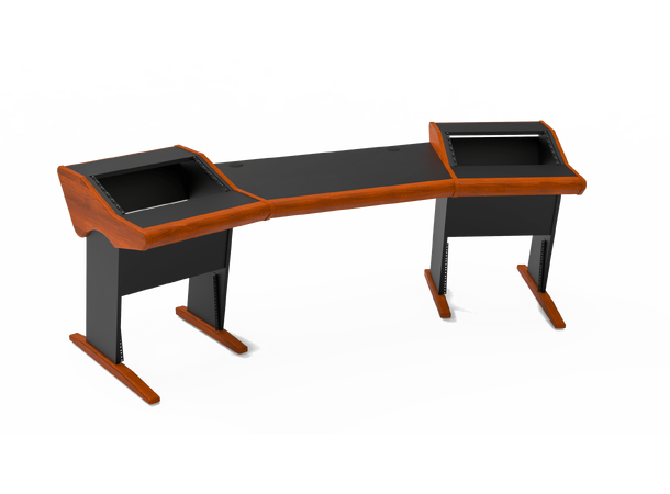 Zaor ONDA II angeled Cherry Producer desk, 4 x 6 RU, angeled 