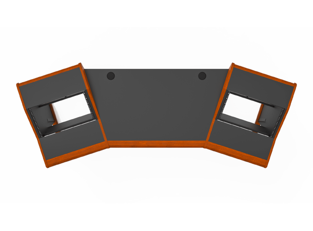 Zaor ONDA II angeled Cherry Producer desk, 4 x 6 RU, angeled 