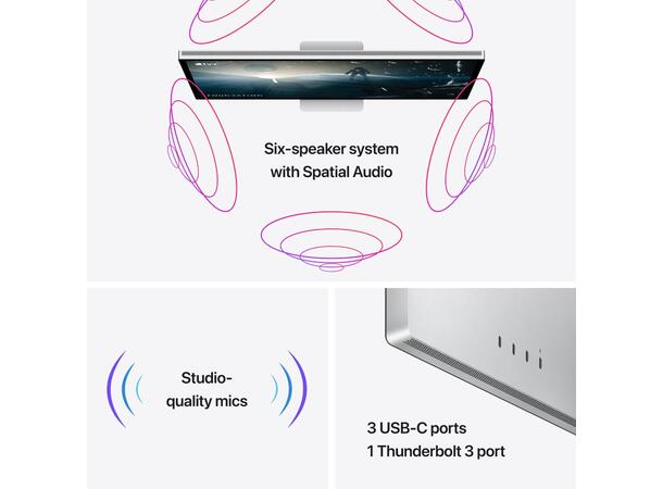 Apple Studio Display Avansert 27-tommers 5K Retina-skjerm 