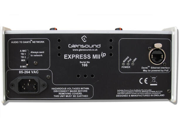 Glensound EXPRESS ip MkII Two User Commentary Unit With Dante