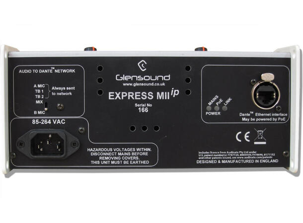 Glensound EXPRESS ip MkII Two User Commentary Unit With Dante 