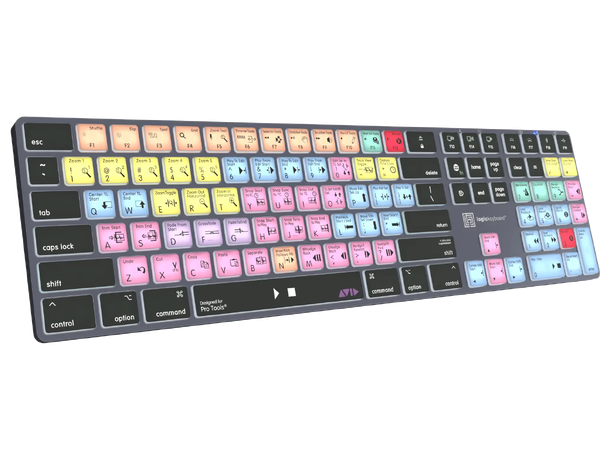 LogicKeyboard TITAN  PT Keyboard Mac Pro Tools, kun for Mac, trådløst ENG UK 