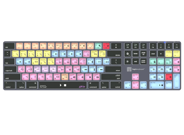 LogicKeyboard TITAN  PT Keyboard Mac Pro Tools, kun for Mac, trådløst ENG UK 