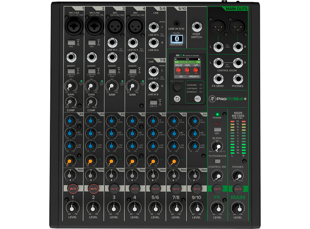 Mackie PROFX10V3+ 10ch compact mixer with USB & Bluetooth 