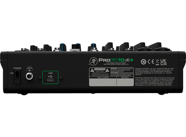 Mackie PROFX10V3+ 10ch compact mixer with USB & Bluetooth 