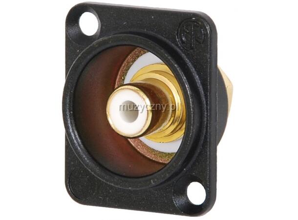 Neutrik chassi phono "D"ch. hvit isolert For montering i eksempelvis SMRT bokser 