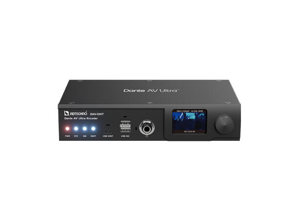 ADTECHNO DAV-01HT Dante AV Ultra Encoder USB-C and HDMI input, IPS screen 
