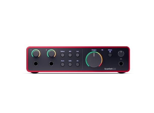 Focusrite Scarlett 2i2 Gen4 USB-lydkort, 2 inn/2 ut 