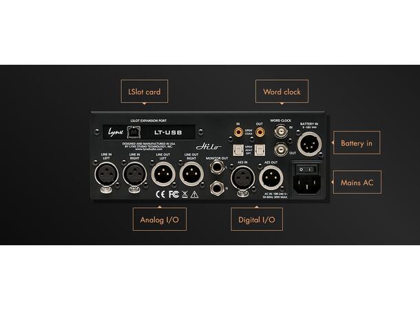 Lynx Hilo2 Reference AD/DA  Sort (USB) Konvertersystem for stue og studio