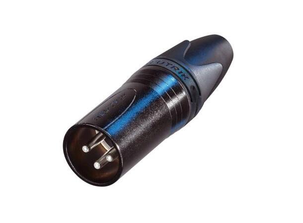 Neutrik plugg XLR 3P han sort 3-Polet XLR han plugg, sort 