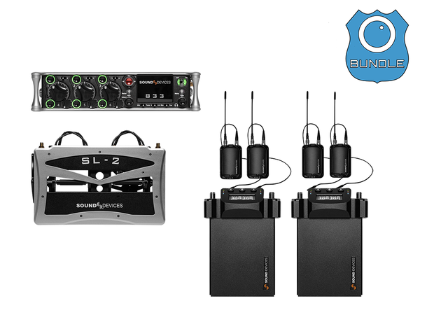 Sound Devices 833 + SL-2 BUNDLE Wireless A20 Rx - 4 kanaler
