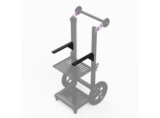 Soundcart Heavy Duty Shelf Brackets Black Edition. Passer på MiniCart 