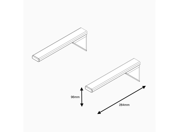Soundcart Heavy Duty Shelf Brackets Black Edition. Passer på MiniCart 
