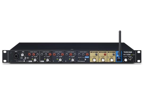 TASCAM MZ-123BT Compact Multi-Zone Audio Mixer with Bluetooth 