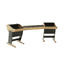 Zaor ONDA angeled Oak Producer desk, 2 x 6 RU, angeled, Oak