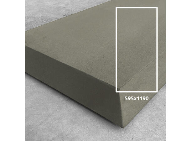 Artnovion Flat Tox RCT - Absorbent Grå/c Ash Grey - Pakke 4 stk - 120x60x6 cm