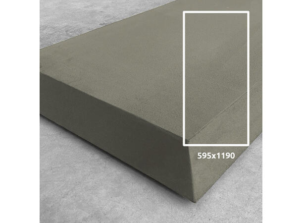 Artnovion Flat Tox RCT - Absorbent Grå/c Ash Grey - Pakke 4 stk - 120x60x6 cm 