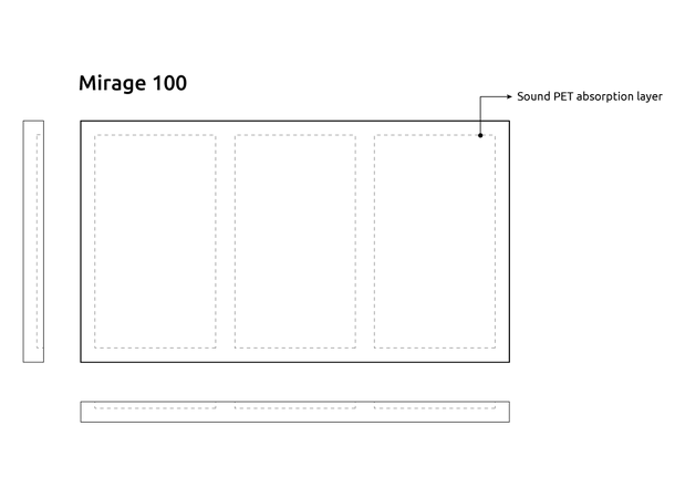 Artnovion Mirage High quality print 1 stk panel a 2115 x 1190 x 100mm 