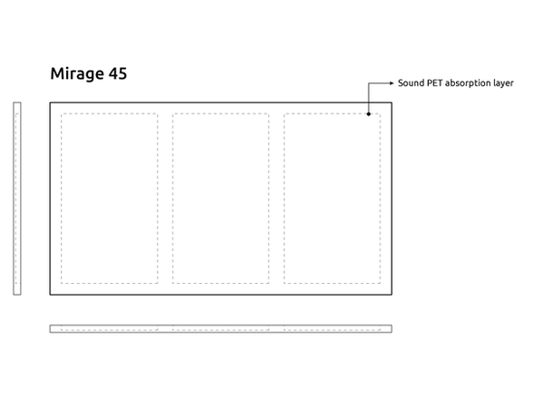 Artnovion Mirage High quality print 1 stk panel a 2115 x 1190 x 100mm 