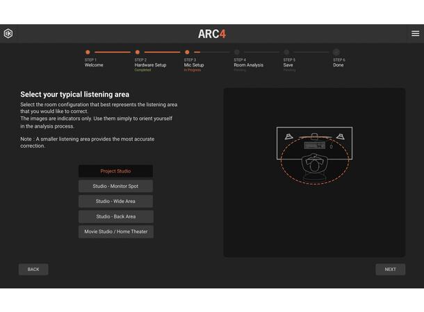 IK Multimedia ARC Studio Hardware Romkorrigering Stereo