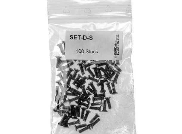 Klotz skruer til Neutrik  M3x10mm 100stk M3x10mm Skruer til D-hus 