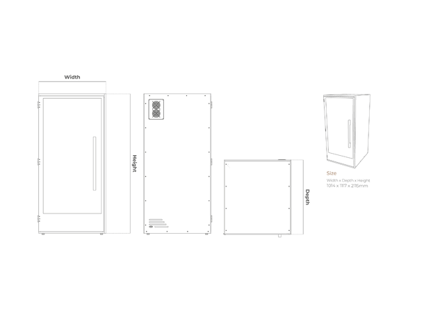 Kuietly SweetSpot One 1014 x 1117 x 2115mm 