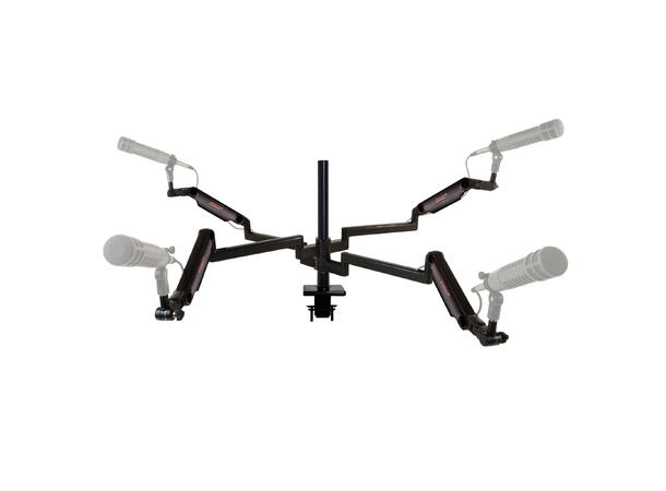 O.C.White ULP-4RT-13 ProBoom Gen2 Four Black Boom Arm Roundtable Special