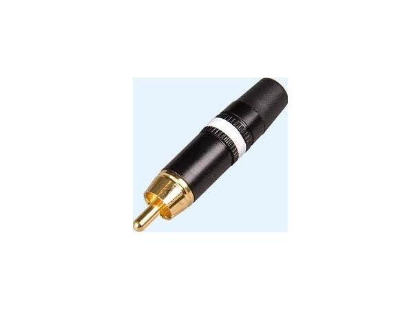 REAN kabel phono, hvit phono plugg for kabel HVIT 
